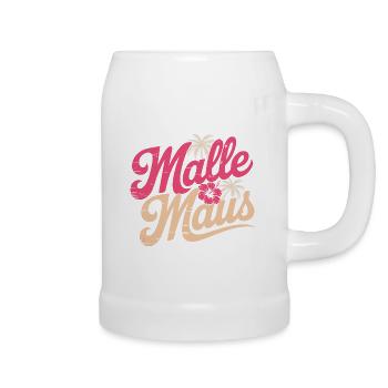 Mallemaus JGA Frauen Mallorca Fan Party Malle Maus - Bierkrug - Weiß - Rechts