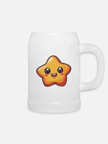 Sternchen Cookie - Bierkrug - Weiß