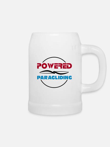 powered paragliding - Bierkrug - Weiß