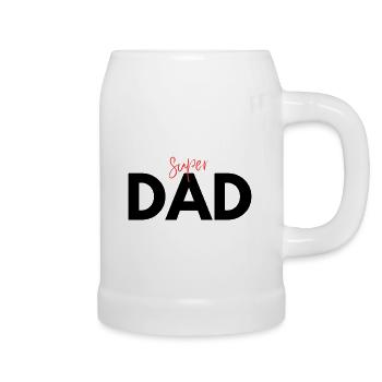 Superpapa sagt bestes Vatertagsgeschenk - Bierkrug - Weiß - Rechts