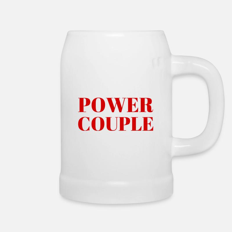 Power Couple - Chope en céramique - blanc