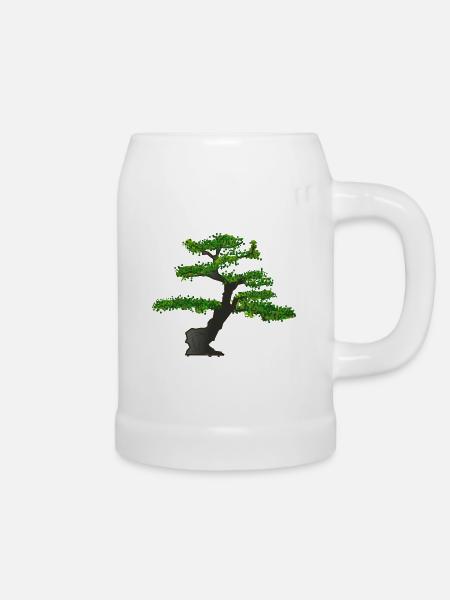 Bonsai - Bierkrug - Weiß