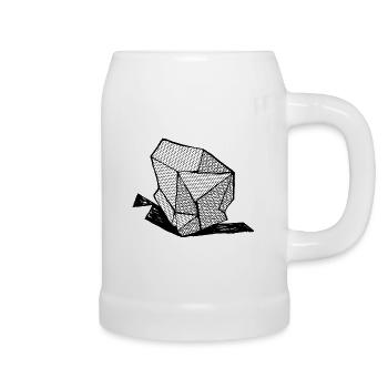 ROCK No 1 bw - Beer Mug - white - Right