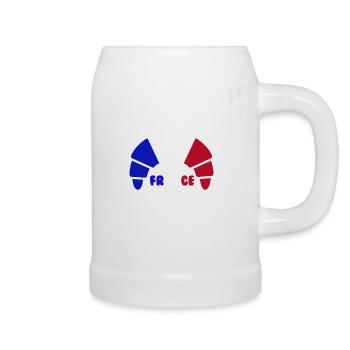 croissant france - Beer Mug - white - Right