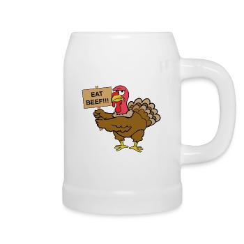 Thanksgiving turkey turkey - Beer Mug - white - Right