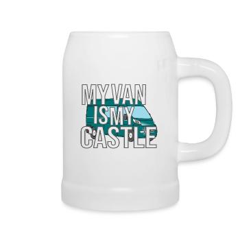 My Van Is My Castle - Beer Mug - white - Right