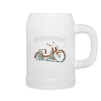 Simson Schwalbe - Ostdeutschland - Oldskool - Bierkrug - Weiß - Rechts