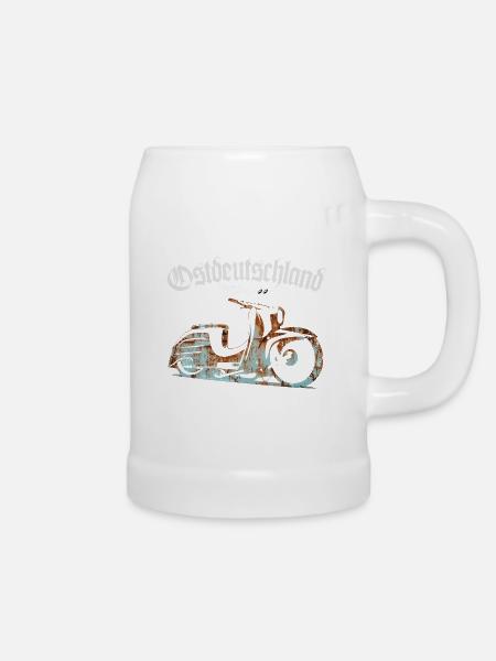 Simson Schwalbe - Ostdeutschland - Oldskool - Bierkrug - Weiß