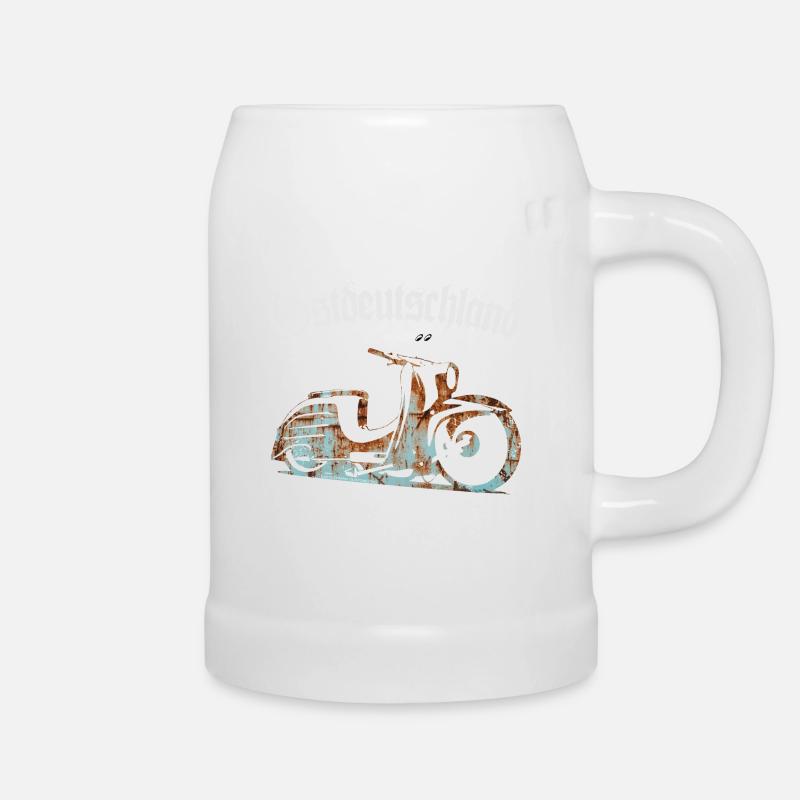 Simson Schwalbe - Ostdeutschland - Oldskool - Bierkrug - Weiß