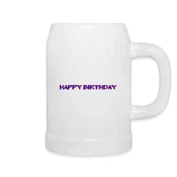 ALLES GUTE ZUM GEBURTSTAG. ALLES GUTE ZUM GEBURTSTAG. JAHRESTAG. - Bierkrug - Weiß - Rechts