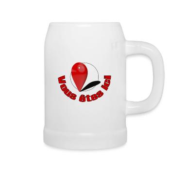 You are here with text - Beer Mug - white - Right