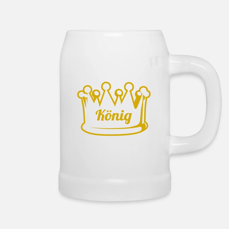 king - Beer Mug - white