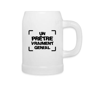 Prêtre / Pretre / Curé / Catho / Catholique - Chope en céramique - blanc - Droite