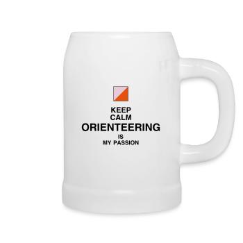 Orienteering / Orienteer / Orientierungslauf - Bierkrug - Weiß - Rechts