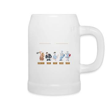 Evolution of anesthetist - Beer Mug - white - Right