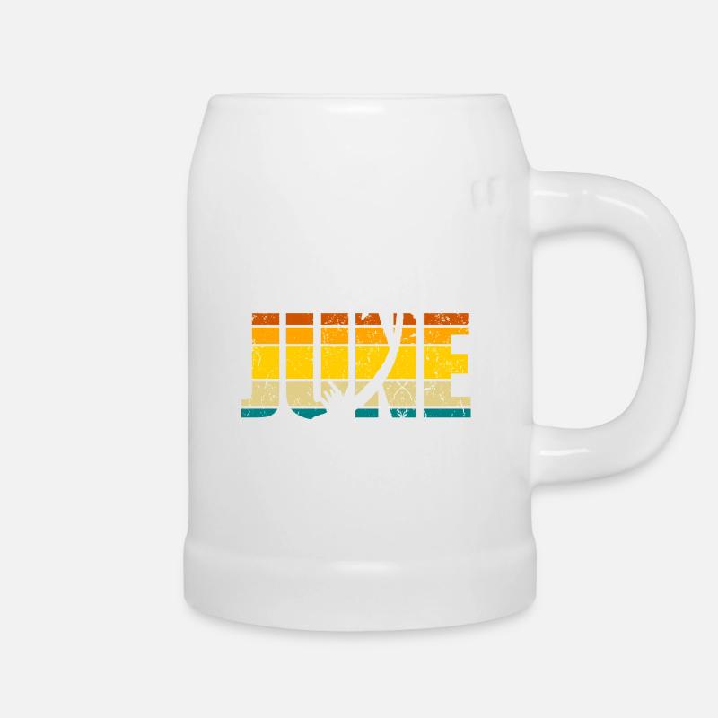 Juni geboren Geschenkidee - Bierkrug - Weiß