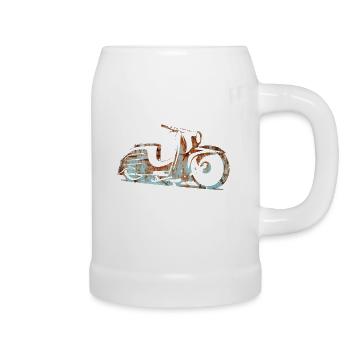 Simson Schwalbe KR51 - Rust is not a Crime - Bierkrug - Weiß - Rechts