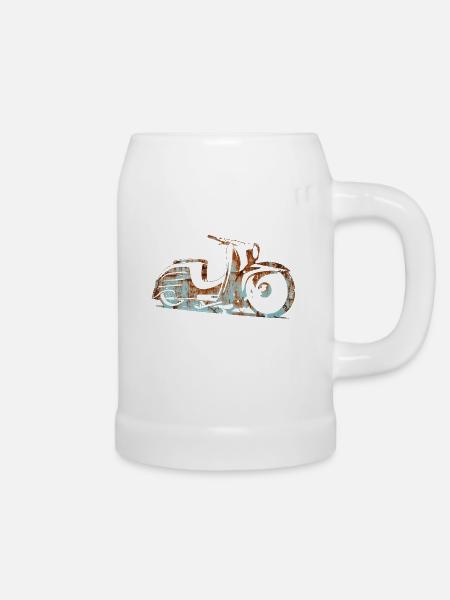 Simson Schwalbe KR51 - Rust is not a Crime - Bierkrug - Weiß