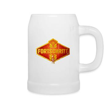 Fortschritt DDR Kombinat Landmaschinen Retro - Bierkrug - Weiß - Rechts