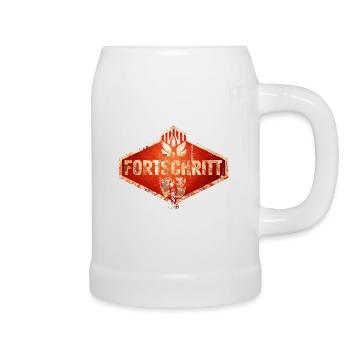 DDR Fortschritt - Traktoren - Vintage Logo Rosti - Bierkrug - Weiß - Rechts