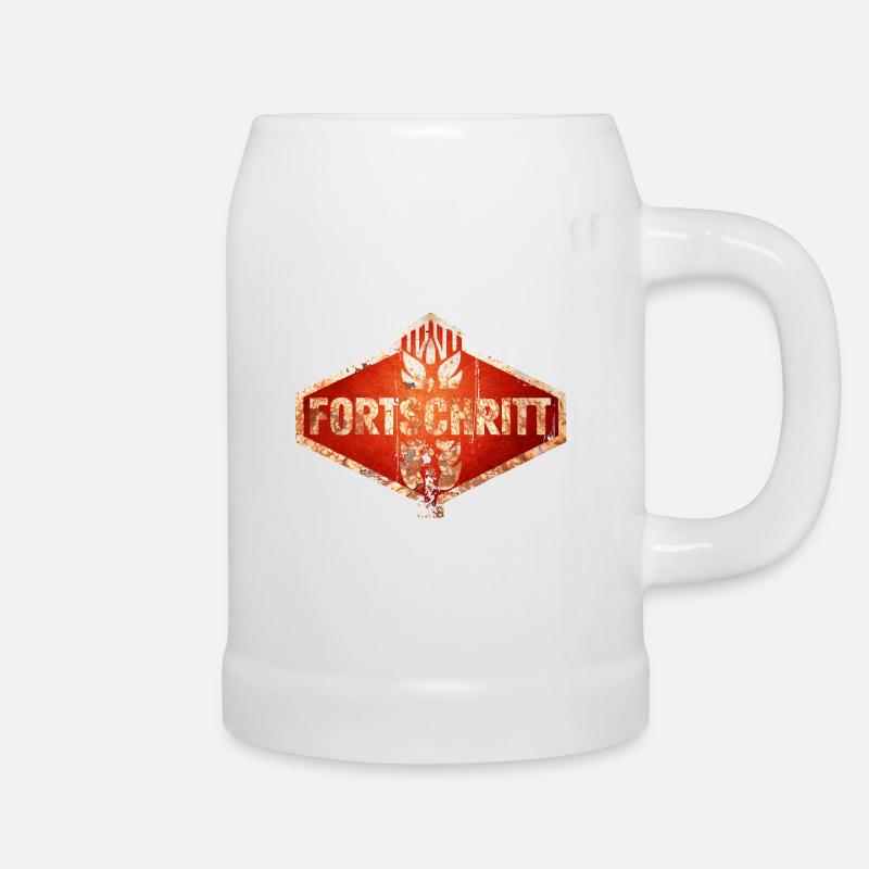 DDR Fortschritt - Traktoren - Vintage Logo Rosti - Bierkrug - Weiß
