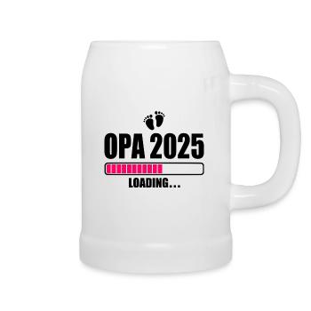 Opa 2025 loading - Bierkrug - Weiß - Rechts