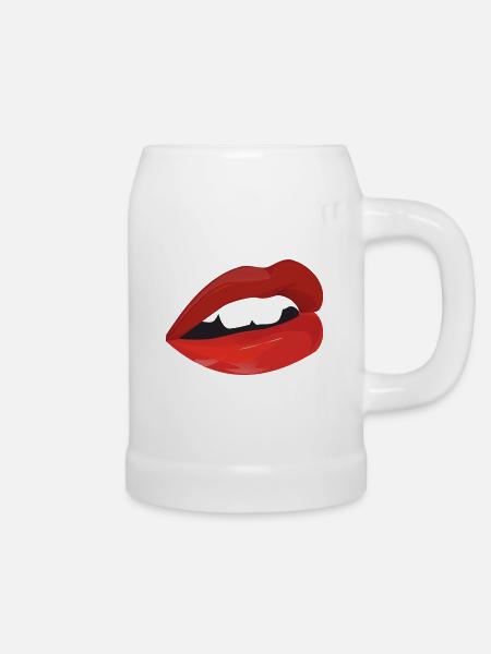 lips - Bierkrug - Weiß