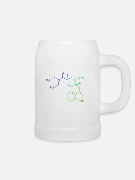 LSD farbig - Bierkrug - Weiß