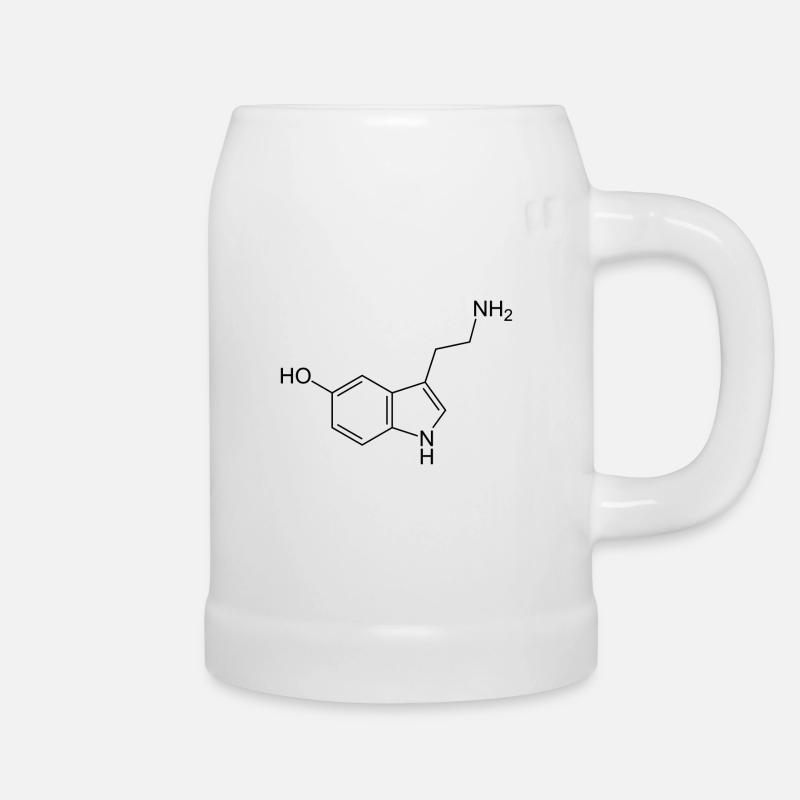 serotonin - Beer Mug - white
