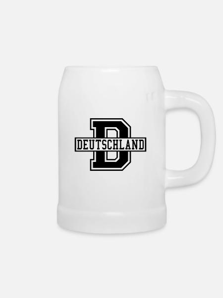 Deutschland D College Style - Bierkrug - Weiß