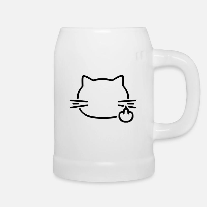 Cat fuck - Beer Mug - white