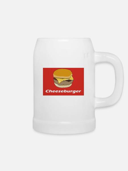 Cheeseburger - Bierkrug - Weiß