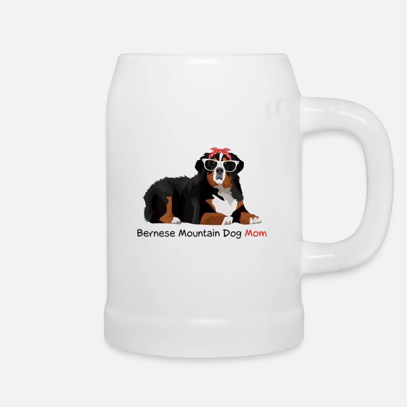 Berner Sennenhund - Bierkrug - Weiß