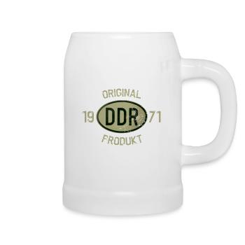 Produit DDR original Année de construction 1971 Anniversaire 50. - Chope en céramique - blanc - Droite