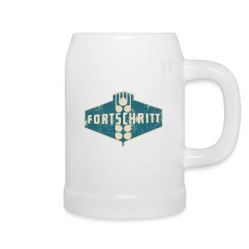 LPG - FORTSCHRITT DDR Retro IFA - Bierkrug - Weiß - Rechts