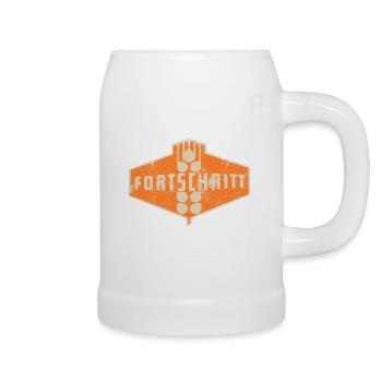 FORTSCHRITT DDR Landmaschinen Retro - Bierkrug - Weiß - Rechts