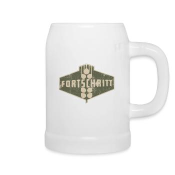 FORTSCHRITT Vintage Logo DDR - Bierkrug - Weiß - Rechts