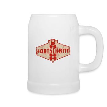 DDR Landmaschinen IFA - FORTSCHRITT - Bierkrug - Weiß - Rechts