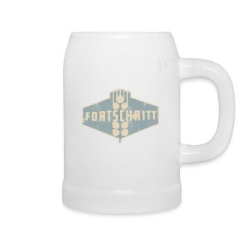FORTSCHRITT - Retro - Ostalgie - DDR - Bierkrug - Weiß - Rechts