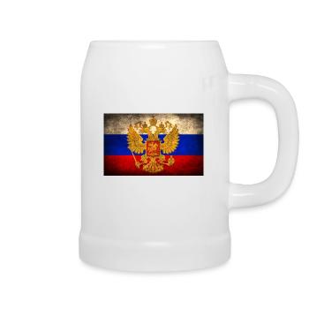 Russian flag - Beer Mug - white - Right