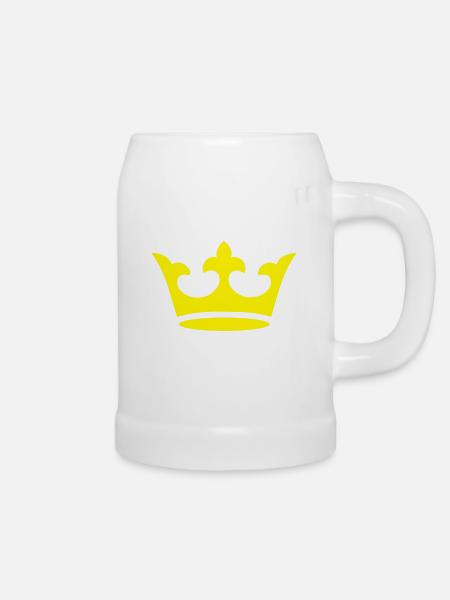 crown - Bierkrug - Weiß