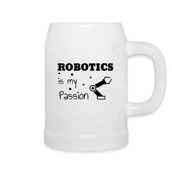 Robotik / Roboter / Robot / Robotics - Bierkrug - Weiß - Rechts