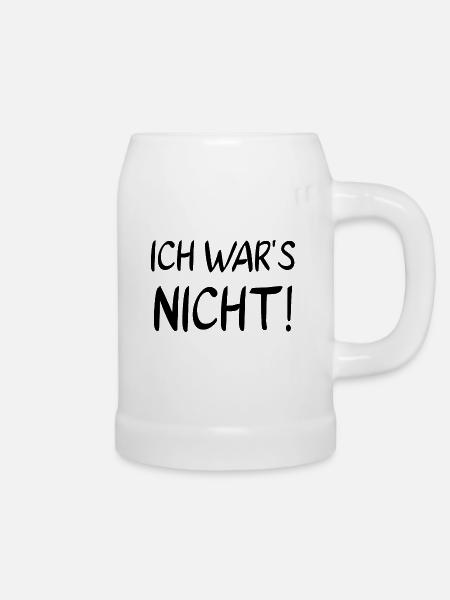 Ich war's nicht! - Bierkrug - Weiß