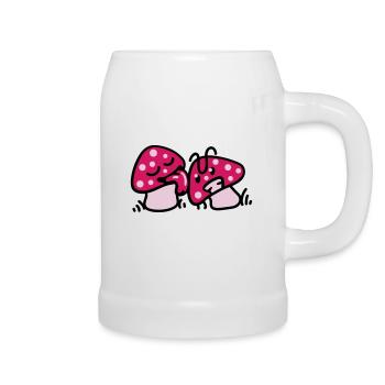 Drugs mushrooms - Beer Mug - white - Right