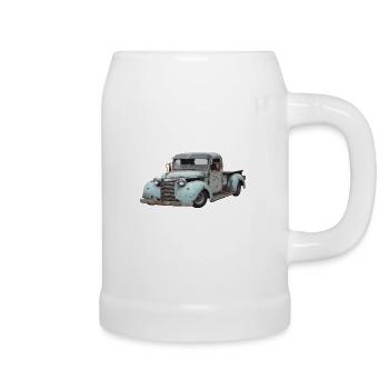 Oldtimer Pick Up - Bierkrug - Weiß - Rechts