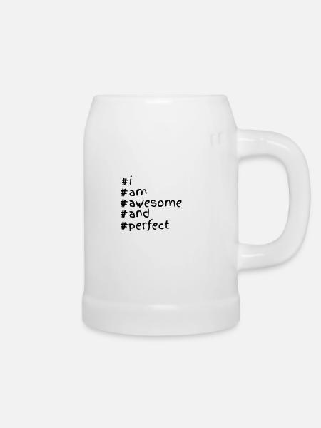 I am Awesome - Bierkrug - Weiß