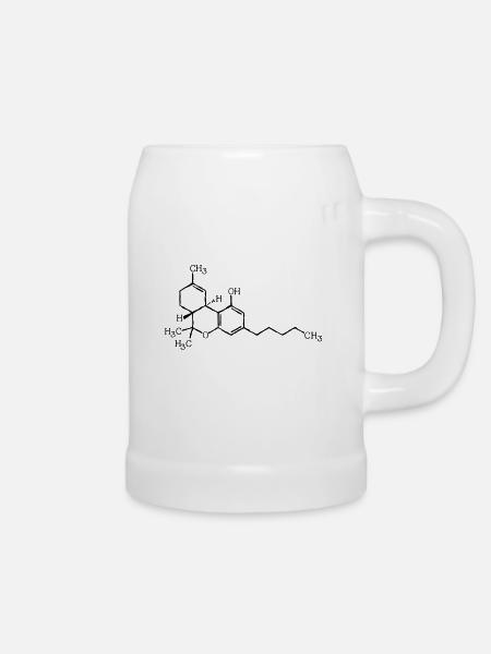 THC Summenformel - Bierkrug - Weiß