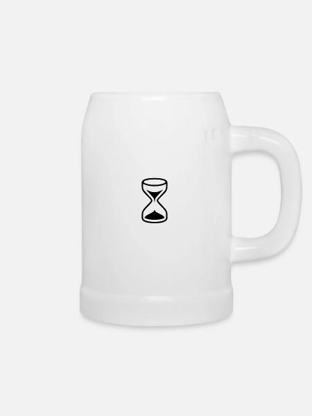 sanduhr - Bierkrug - Weiß