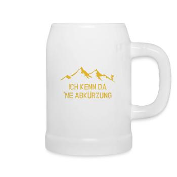 Abkürzung - Wandern - Outdoor - vintage - Bierkrug - Weiß - Rechts