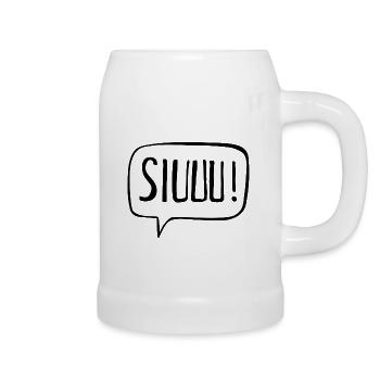 Siuuu! Jubilation Siuuu siuuuu süüü suiii - Beer Mug - white - Right